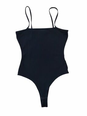 ATM Anthony Thomas Melillo Black Spaghetti Strap Bodysuit